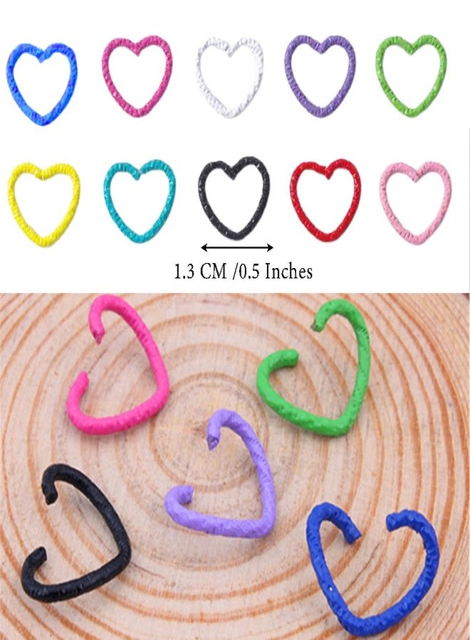 Ouliget Colorful Love Shape Braids Ring Clips,African Braid Decorations Circle Hair Jewelry Set,Cute Rings Accessories for Women's Hairstyles Dreadlocks Hair,100 Pieces - Image 5